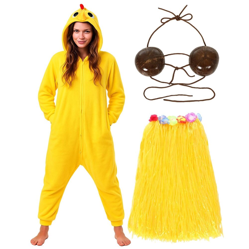 1962 3 Pcs Halloween Chicken Costume Accessoriess Unisex